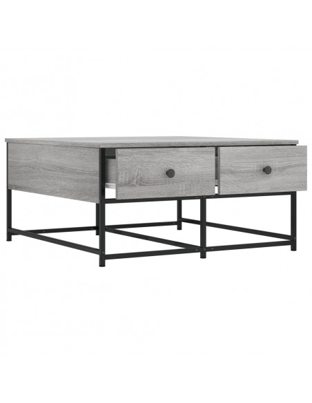 Tavolino da Salotto Grigio Sonoma 80x80x40 cm Legno Multistrato