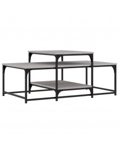 Tavolino da Salotto Grigio Sonoma 102x60x45cm Legno Multistrato 2