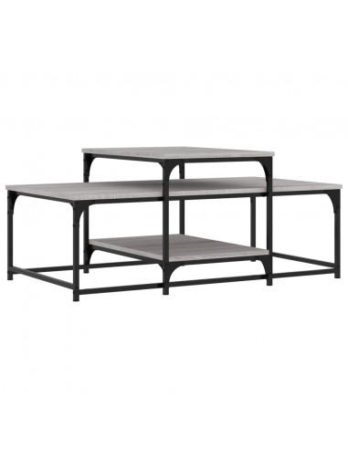 Tavolino da Salotto Grigio Sonoma 102x60x45cm Legno Multistrato
