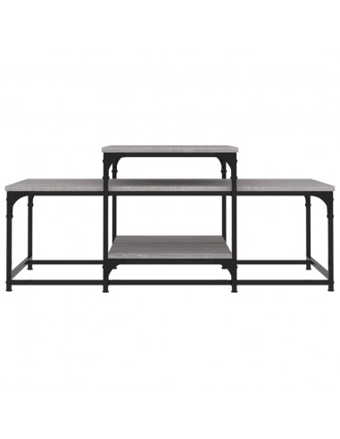 Tavolino da Salotto Grigio Sonoma 102x60x45cm Legno Multistrato