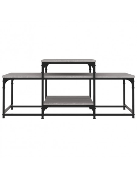 Tavolino da Salotto Grigio Sonoma 102x60x45cm Legno Multistrato