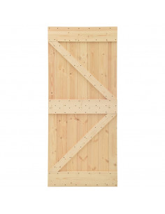 Porta 100x210 cm in Legno Massello di Pino 2