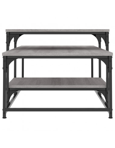 Tavolino da Salotto Grigio Sonoma 102x60x45cm Legno Multistrato