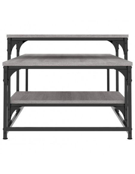 Tavolino da Salotto Grigio Sonoma 102x60x45cm Legno Multistrato