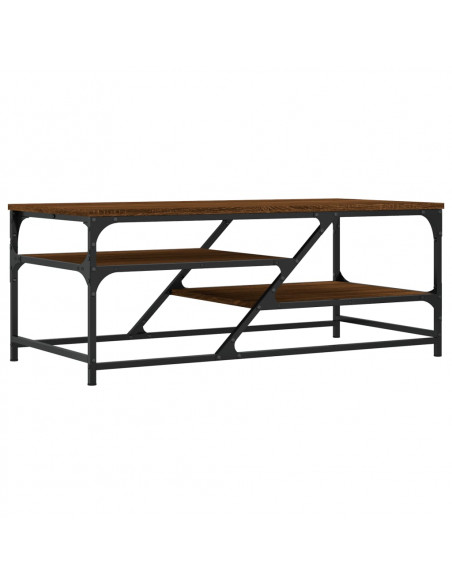 Tavolino Salotto Rovere Marrone 100x49x40 cm Legno Multistrato