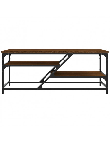 Tavolino Salotto Rovere Marrone 100x49x40 cm Legno Multistrato