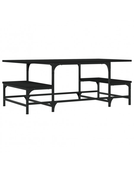 Tavolino da Salotto Nero 100x50,5x40 cm in Legno Multistrato