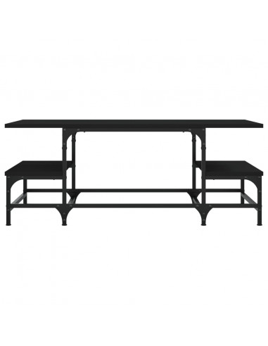 Tavolino da Salotto Nero 100x50,5x40 cm in Legno Multistrato