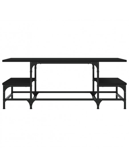 Tavolino da Salotto Nero 100x50,5x40 cm in Legno Multistrato