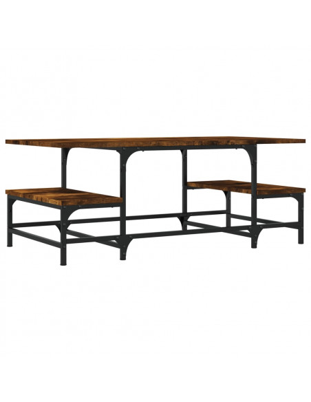 Tavolino da Salotto Rovere Fumo 100x50,5x40cm Legno Multistrato