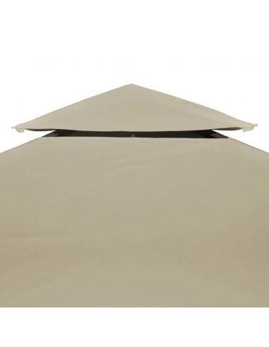 Telo di Ricambio per Gazebo 310g/m² Beige 3x4m