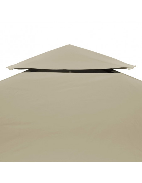 Telo di Ricambio per Gazebo 310g/m² Beige 3x4m