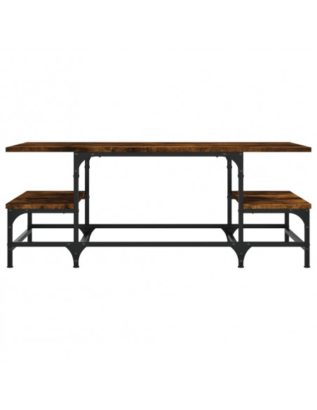 Tavolino da Salotto Rovere Fumo 100x50,5x40cm Legno Multistrato