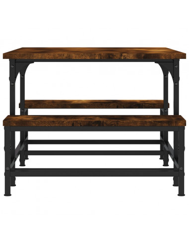 Tavolino da Salotto Rovere Fumo 100x50,5x40cm Legno Multistrato