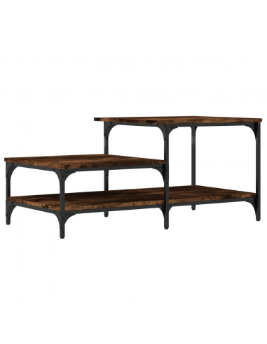 Tavolino da Salotto Rovere Fumo 100x50,5x45cm Legno Multistrato