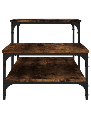 Tavolino da Salotto Rovere Fumo 100x50,5x45cm Legno Multistrato