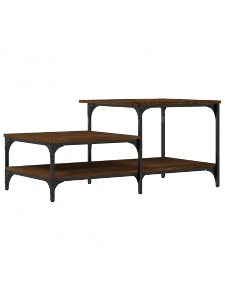 Tavolino Salotto Rovere Marrone 100x50,5x45cm Legno Multistrato