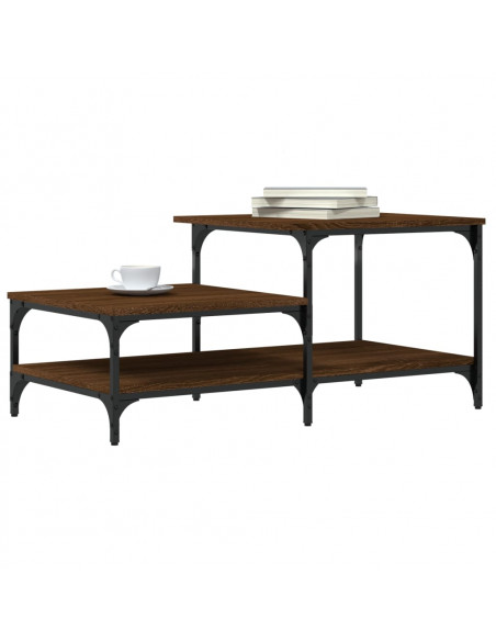 Tavolino Salotto Rovere Marrone 100x50,5x45cm Legno Multistrato