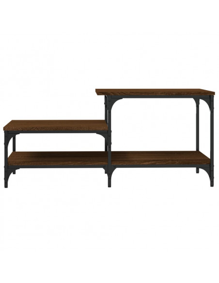 Tavolino Salotto Rovere Marrone 100x50,5x45cm Legno Multistrato