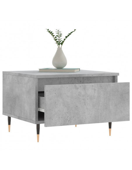 Tavolino da Salotto Grigio Cemento 50x46x35cm Legno Multistrato