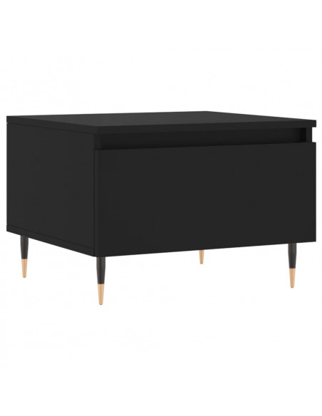 Tavolino da Salotto Nero 50x46x35 cm in Legno Multistrato