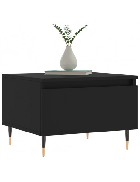 Tavolino da Salotto Nero 50x46x35 cm in Legno Multistrato