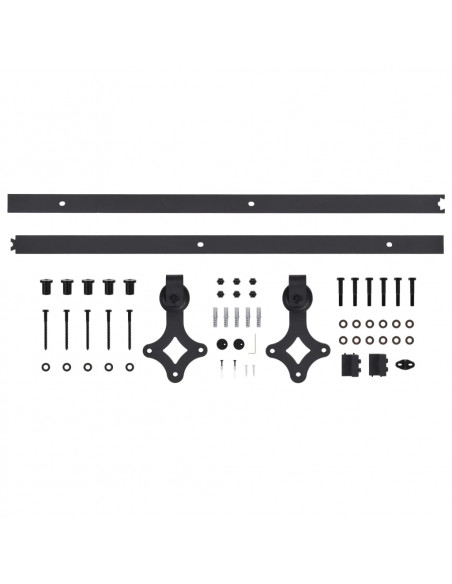 Porta Scorrevole con Set Hardware 90x210 cm in Legno di Pino
