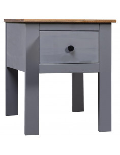 Comodino Grigio 46x40x57 cm in Legno di Pino Panama Range 2