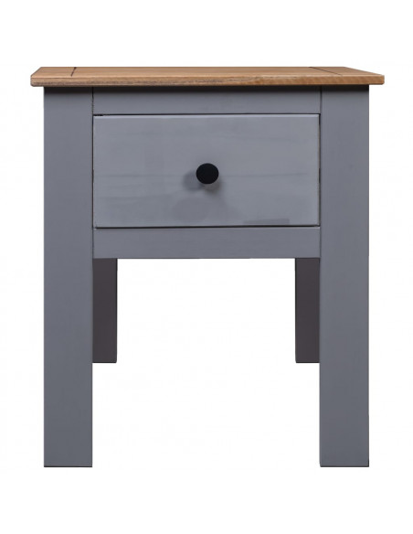 Comodino Grigio 46x40x57 cm in Legno di Pino Panama Range
