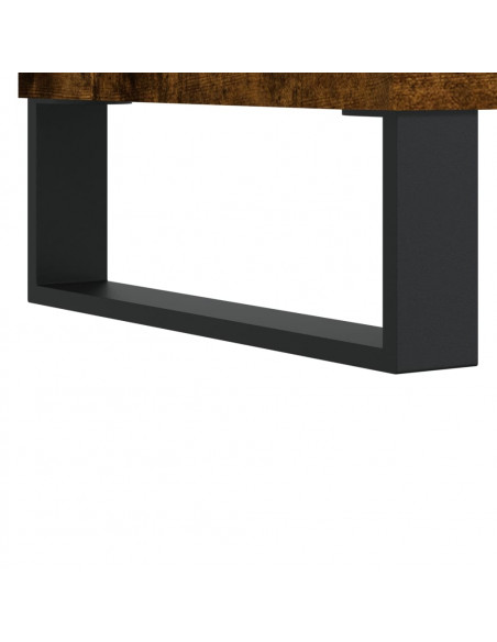 Tavolino da Salotto Rovere Fumo 50x46x50cm in Legno Multistrato
