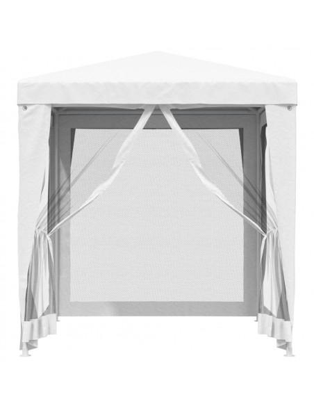 Tendone per Feste con 4 Pareti in Rete 2x2 m Bianco