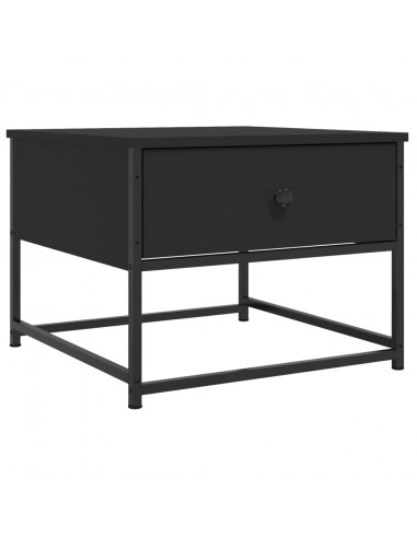 Tavolino da Salotto Nero 51x51x40 cm in Legno Multistrato