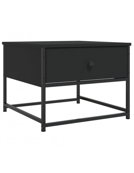 Tavolino da Salotto Nero 51x51x40 cm in Legno Multistrato
