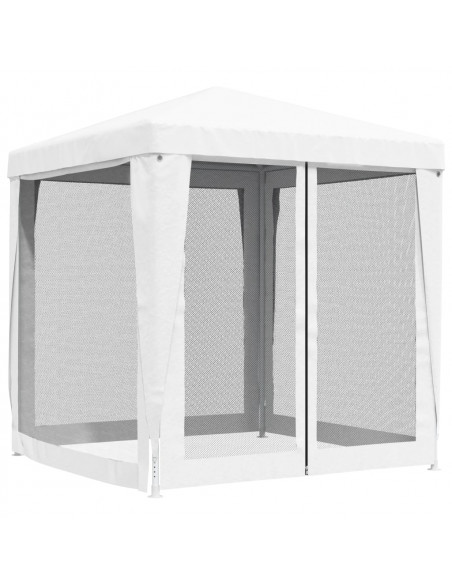Tendone per Feste con 4 Pareti in Rete 2x2 m Bianco