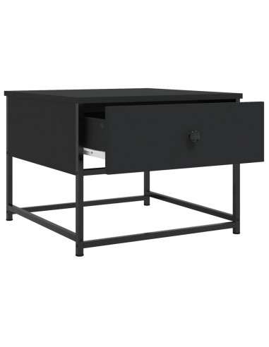 Tavolino da Salotto Nero 51x51x40 cm in Legno Multistrato
