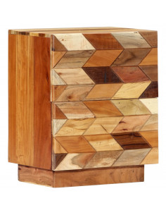 Comodino 40x30x50 cm in Legno Massello di Recupero 2