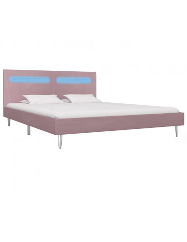 Giroletto con Luci LED Rosa in Tessuto 180x200 cm