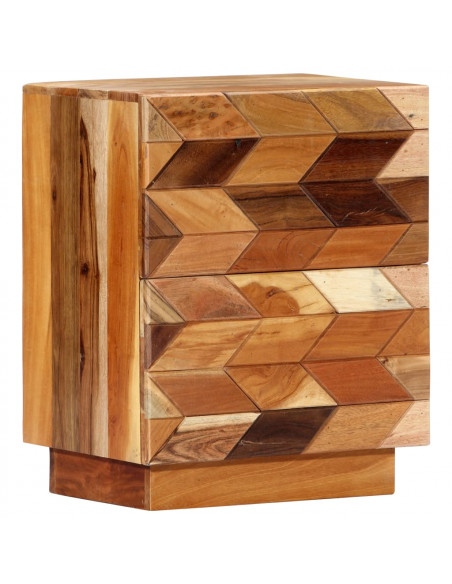 Comodino 40x30x50 cm in Legno Massello di Recupero