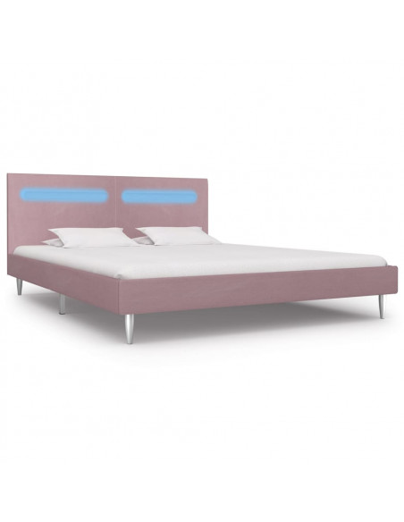 Giroletto con Luci LED Rosa in Tessuto 180x200 cm