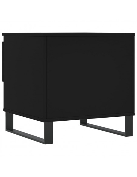 Tavolino da Salotto Nero 50x46x50 cm in Legno Multistrato