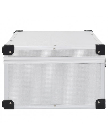 Custodia CD per 80 CD in Alluminio ABS Argento