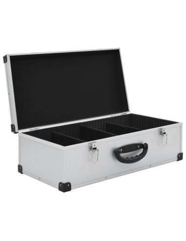 Custodia CD per 80 CD in Alluminio ABS Argento