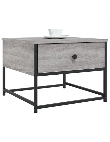 Tavolino da Salotto Grigio Sonoma 51x51x40 cm Legno Multistrato