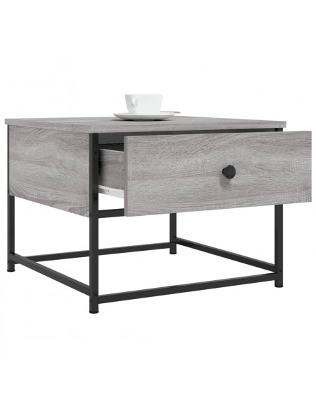 Tavolino da Salotto Grigio Sonoma 51x51x40 cm Legno Multistrato