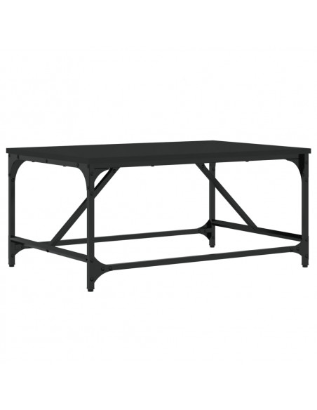 Tavolino da Salotto Nero 75x50x35 cm in Legno Multistrato