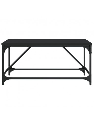 Tavolino da Salotto Nero 75x50x35 cm in Legno Multistrato