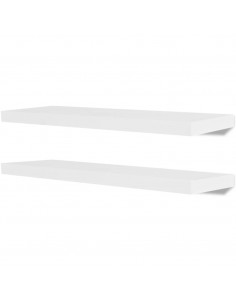 Mensole a Parete 4 pz Bianche 80 cm 2