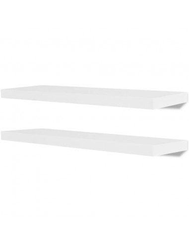 Mensole a Parete 4 pz Bianche 80 cm