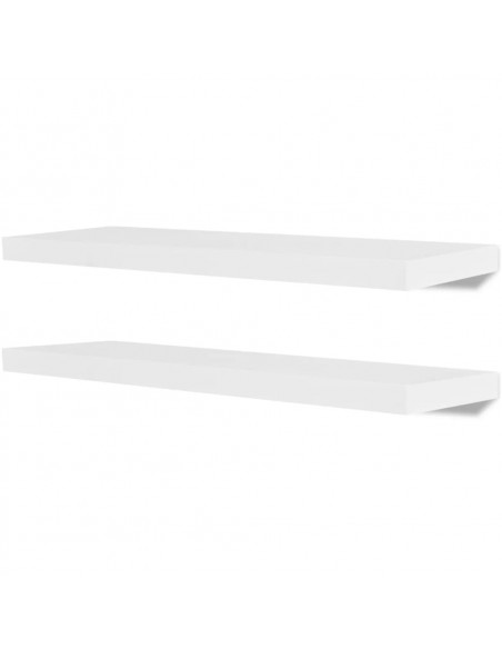 Mensole a Parete 4 pz Bianche 80 cm