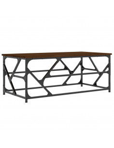 Tavolino Salotto Rovere Marrone 100x50x40cm Legno Multistrato 2